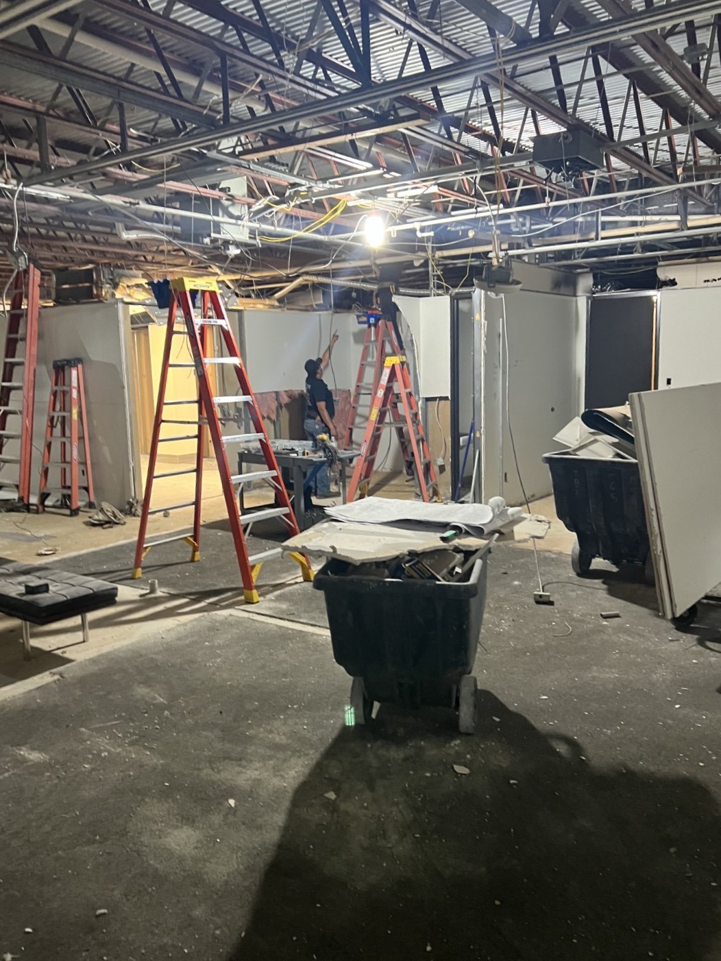 Commercial interior renovation in progress